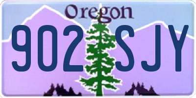 OR license plate 902SJY