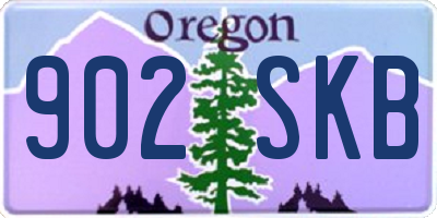 OR license plate 902SKB