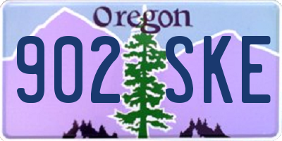 OR license plate 902SKE