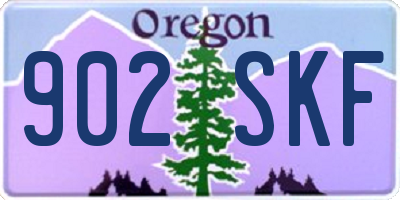 OR license plate 902SKF