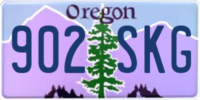 OR license plate 902SKG