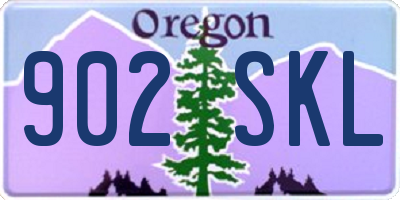 OR license plate 902SKL