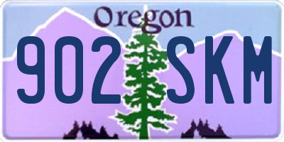 OR license plate 902SKM