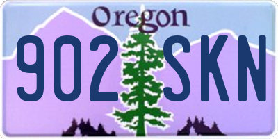 OR license plate 902SKN