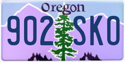 OR license plate 902SKO