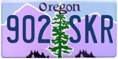 OR license plate 902SKR