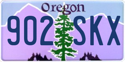 OR license plate 902SKX
