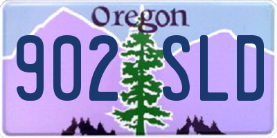OR license plate 902SLD