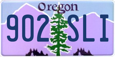 OR license plate 902SLI