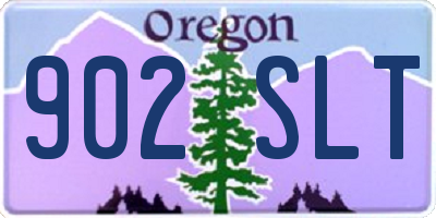OR license plate 902SLT