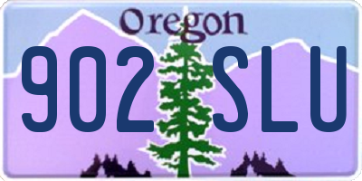 OR license plate 902SLU