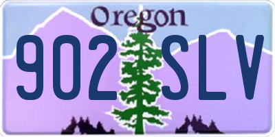 OR license plate 902SLV