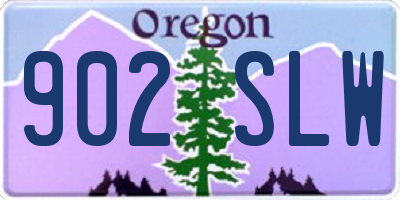 OR license plate 902SLW