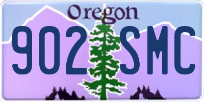 OR license plate 902SMC