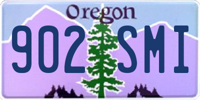 OR license plate 902SMI