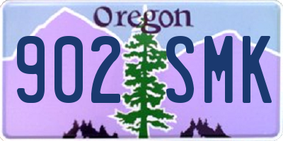 OR license plate 902SMK