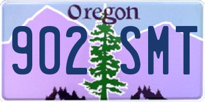 OR license plate 902SMT