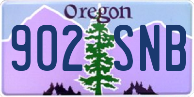 OR license plate 902SNB