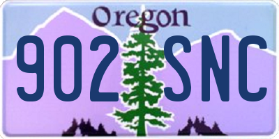 OR license plate 902SNC