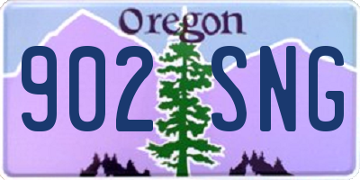 OR license plate 902SNG