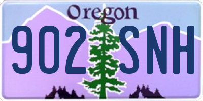 OR license plate 902SNH