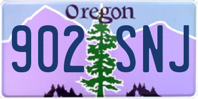 OR license plate 902SNJ