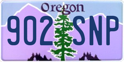 OR license plate 902SNP