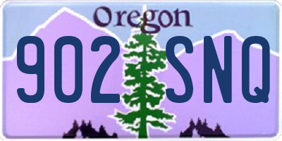 OR license plate 902SNQ