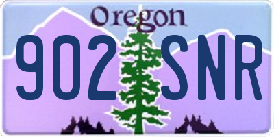 OR license plate 902SNR
