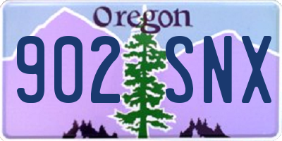 OR license plate 902SNX