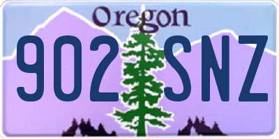OR license plate 902SNZ