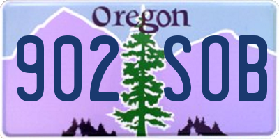 OR license plate 902SOB