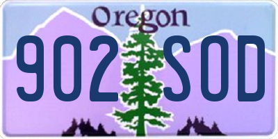 OR license plate 902SOD
