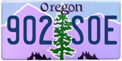 OR license plate 902SOE