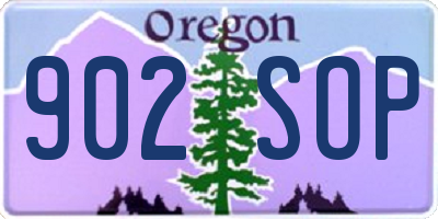 OR license plate 902SOP