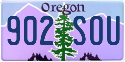 OR license plate 902SOU