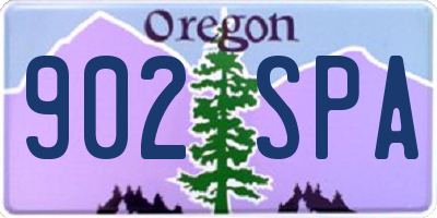 OR license plate 902SPA