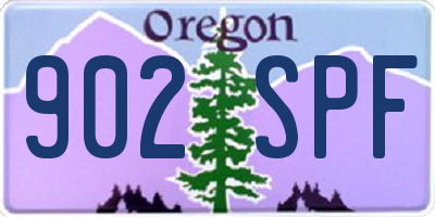 OR license plate 902SPF