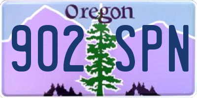 OR license plate 902SPN