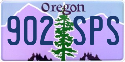 OR license plate 902SPS