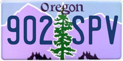 OR license plate 902SPV