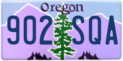 OR license plate 902SQA