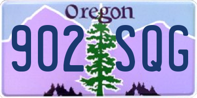 OR license plate 902SQG