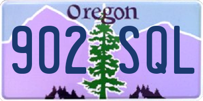 OR license plate 902SQL