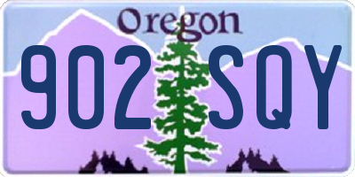 OR license plate 902SQY