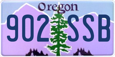 OR license plate 902SSB