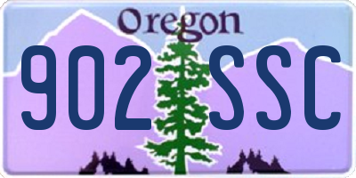 OR license plate 902SSC