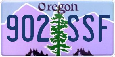 OR license plate 902SSF