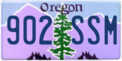 OR license plate 902SSM