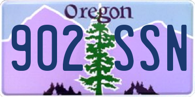 OR license plate 902SSN